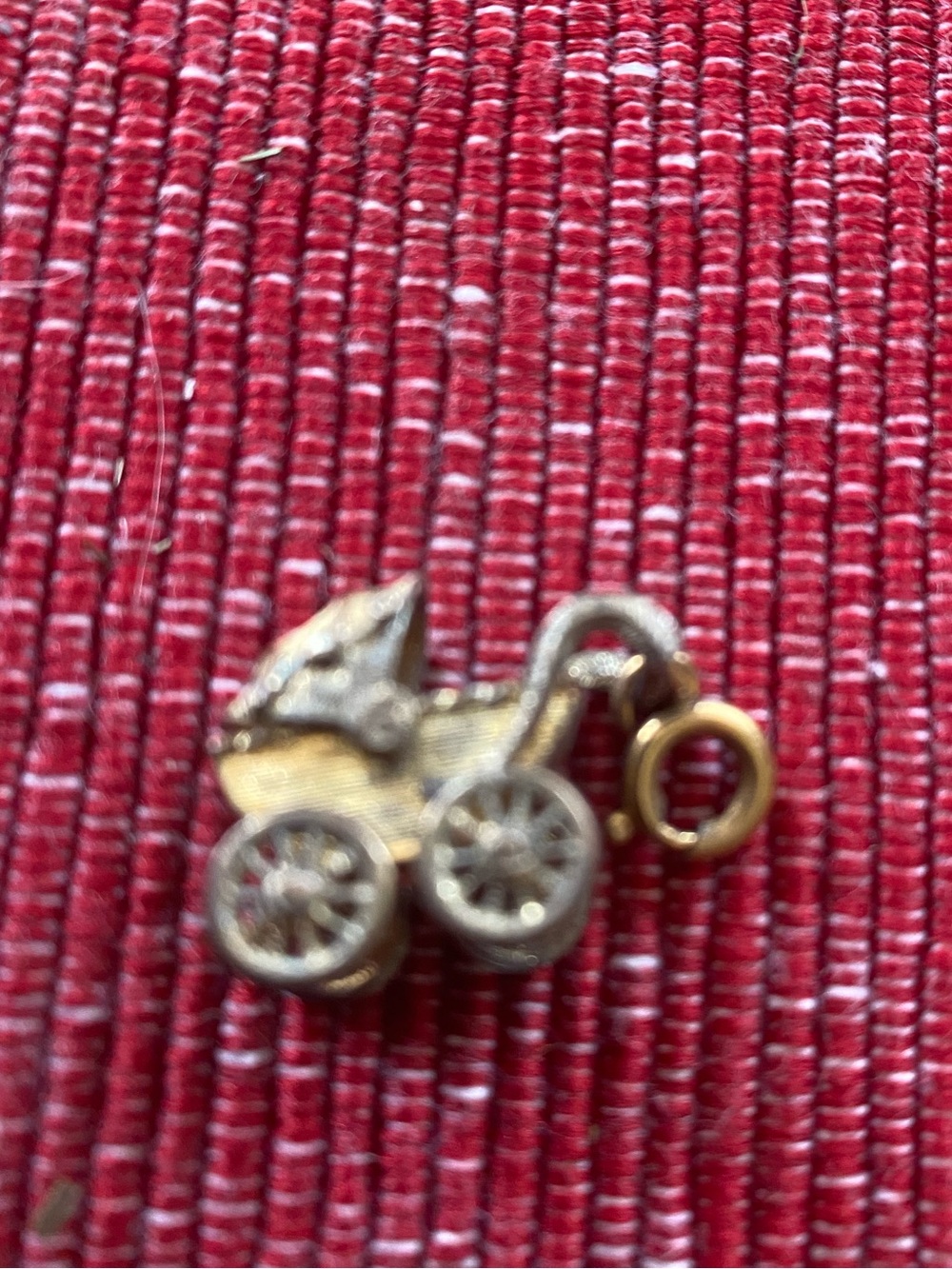 (BB2) Vintage Baby Carriage Charm